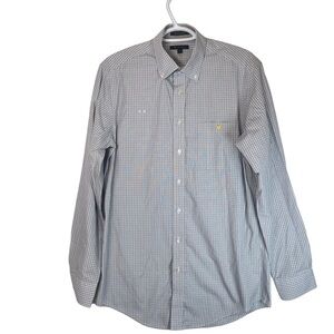 Twinhill Men’s White Grey Black Striped Long Sleeve Casual Button Down Shirt M